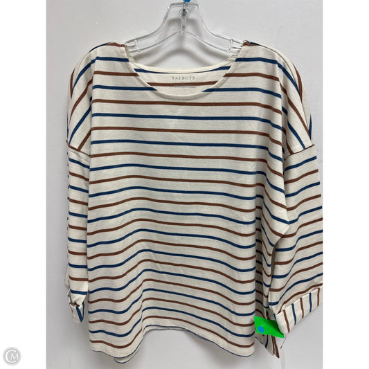 Top Long Sleeve By Talbots In Cream, Size: Xl
