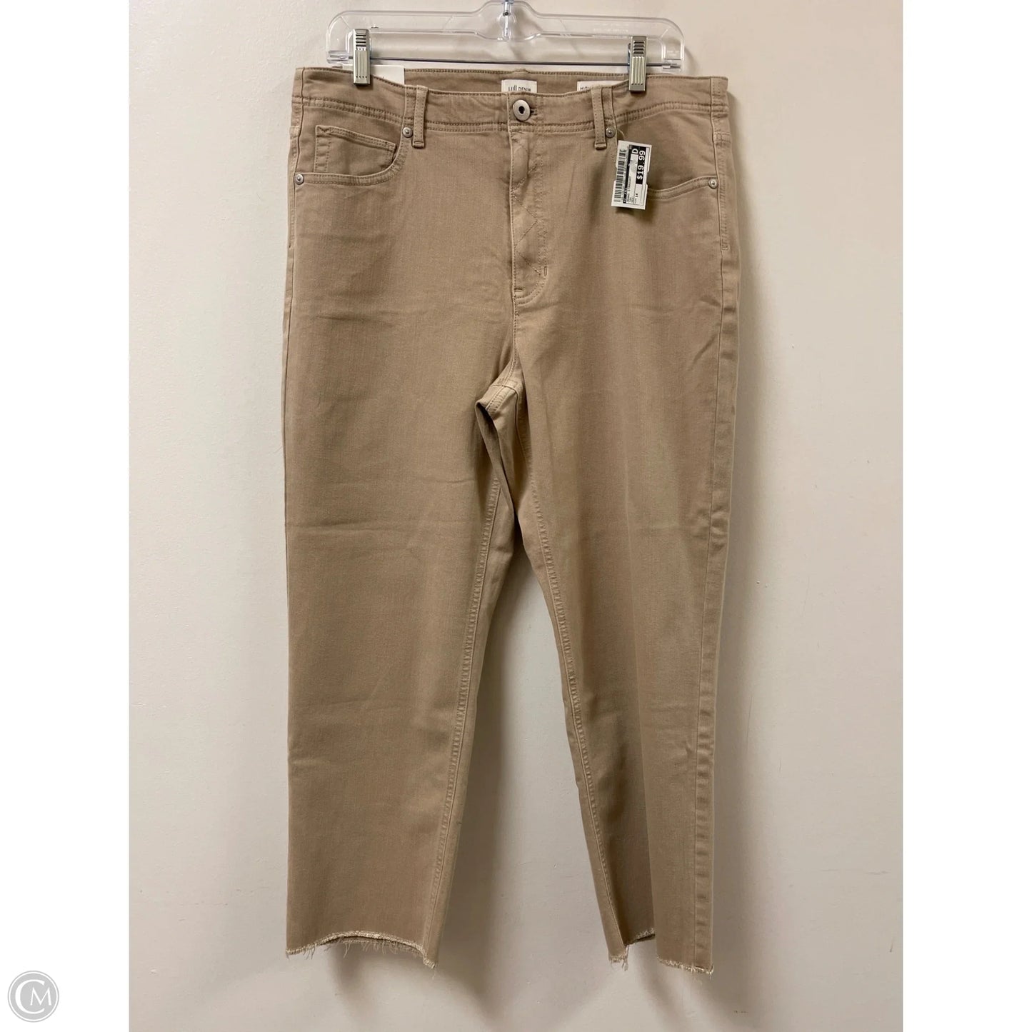 Jeans Straight By J. Jill In Tan, Size: 14