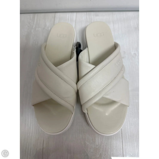 Sandals Designer By Ugg In White, Size: 8.5