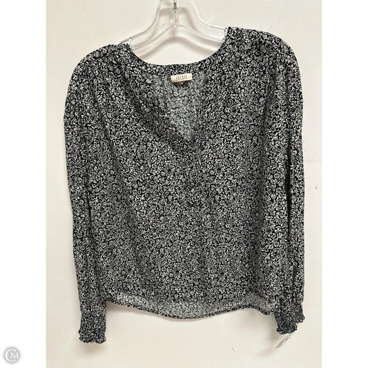 Top Long Sleeve By Ana In Black, Size: S