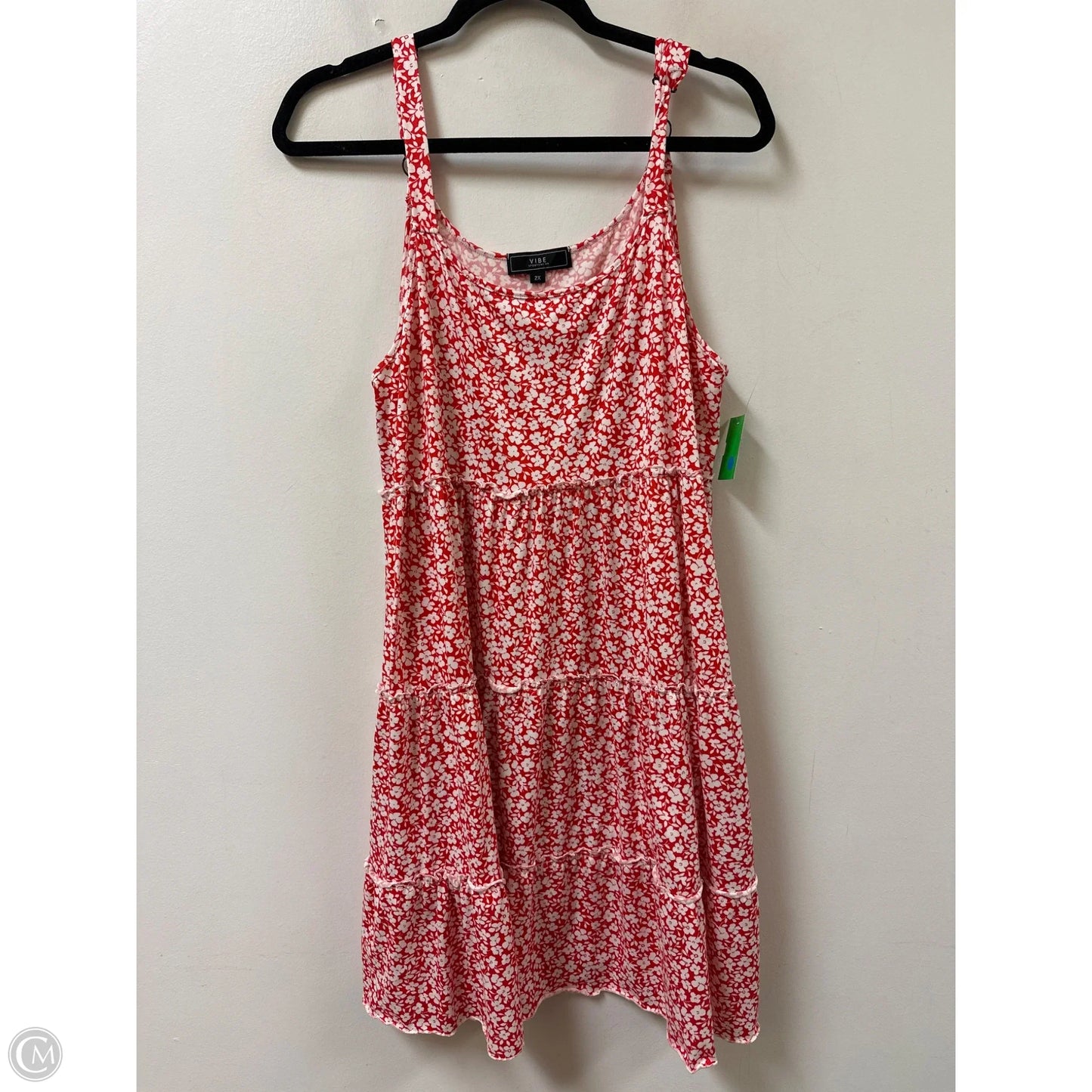 Top Sleeveless By Vibe In Red, Size: 2x