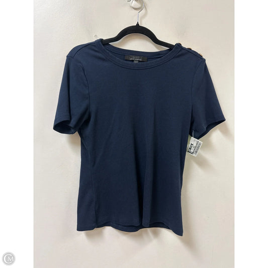 Top Short Sleeve By White House Black Market In Navy, Size: L