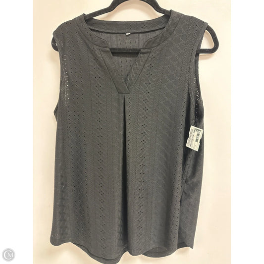 Top Sleeveless By Clothes Mentor In Black, Size: Xl