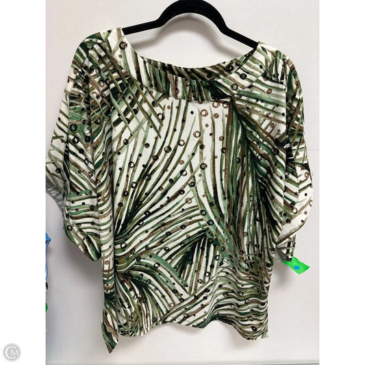 Top Short Sleeve By Chicos In Green, Size: 2x
