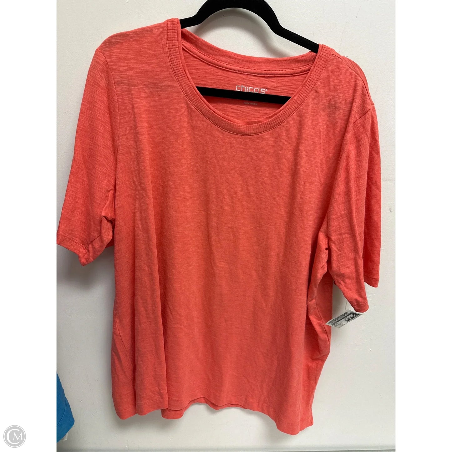 Top Short Sleeve By Chicos In Orange, Size: 2x