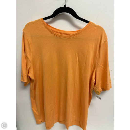 Top Short Sleeve By Chicos In Orange, Size: 2x
