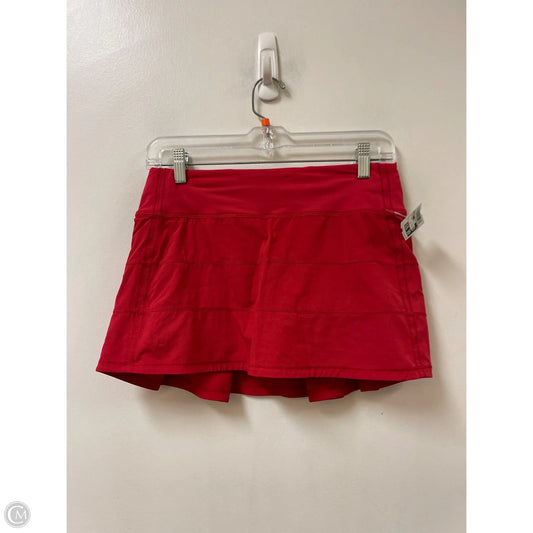 Athletic Skort By Lululemon In Red, Size: 4