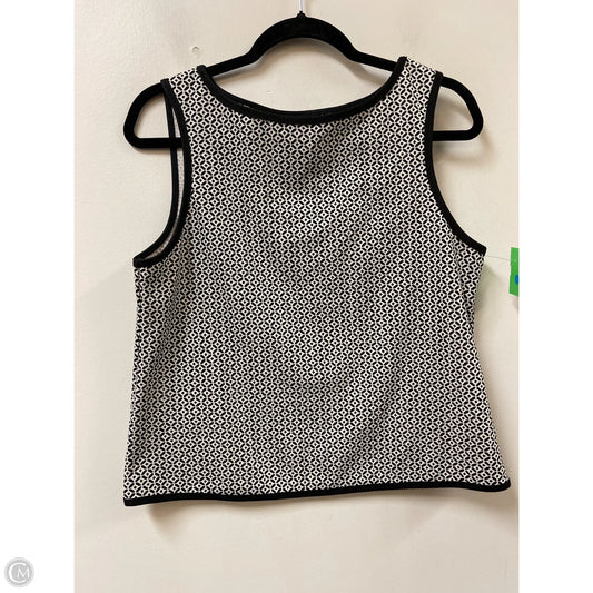 Top Sleeveless By Max Studio In Black & White, Size: S