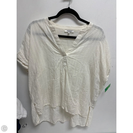Top Short Sleeve By Madewell In Cream, Size: S