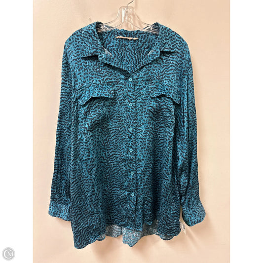 Tunic Long Sleeve By Soft Surroundings In Blue, Size: 2x
