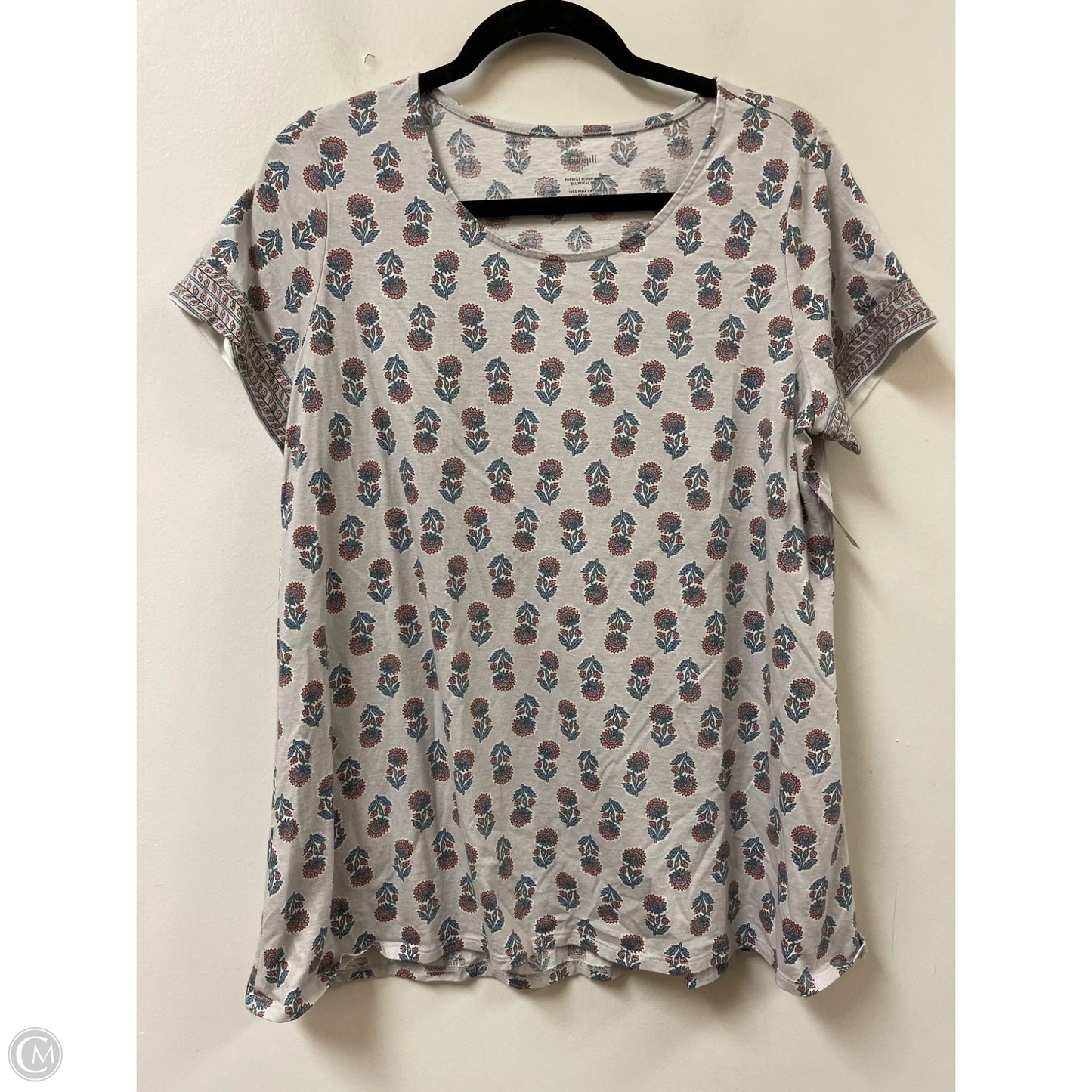 Top Short Sleeve By J. Jill In Grey, Size: M