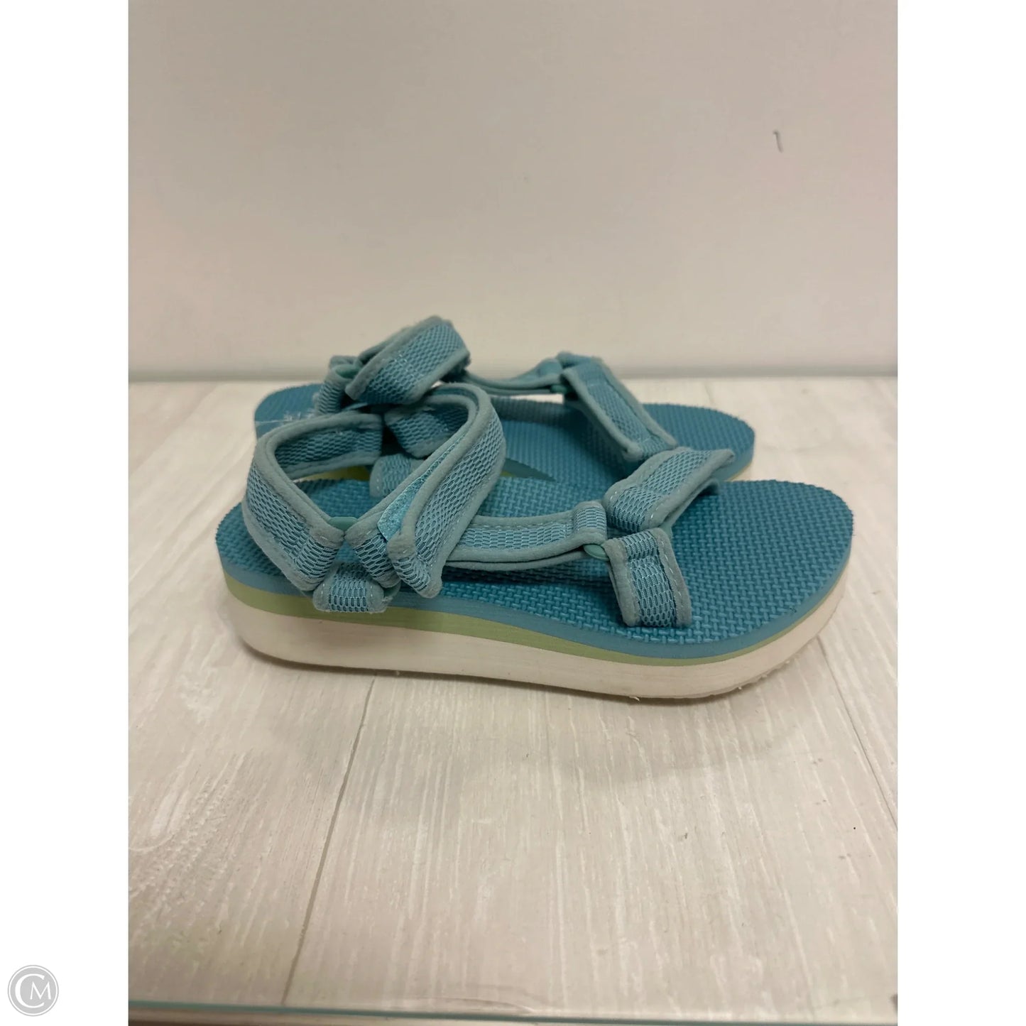 Sandals Flats By Time And Tru In Blue, Size: 6