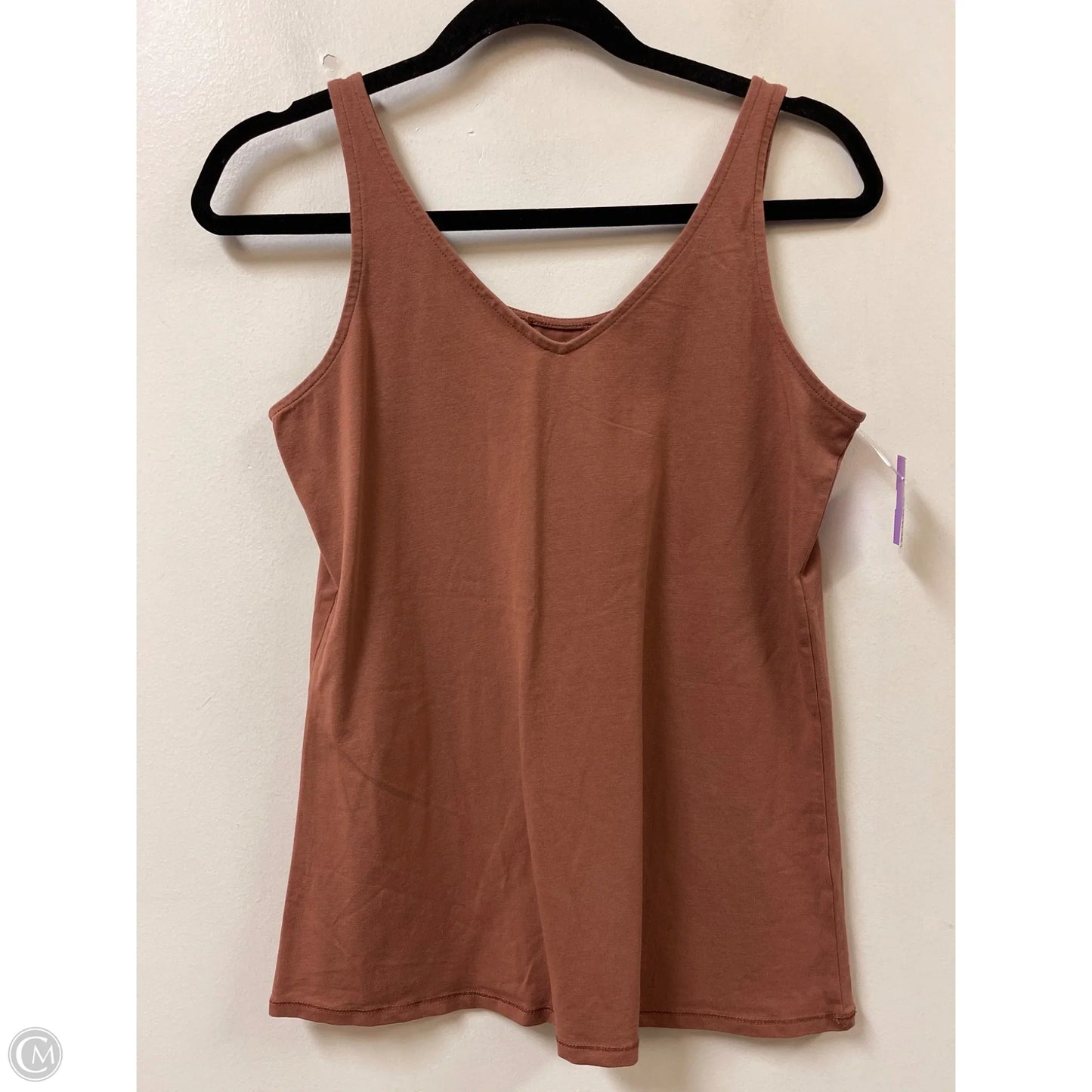 Top Sleeveless Basic By Clothes Mentor In Tan, Size: M