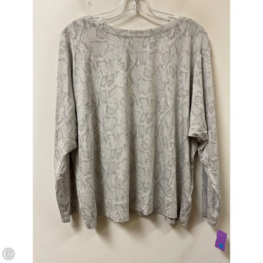 Top Long Sleeve By J. Jill In Snakeskin Print, Size: Lp