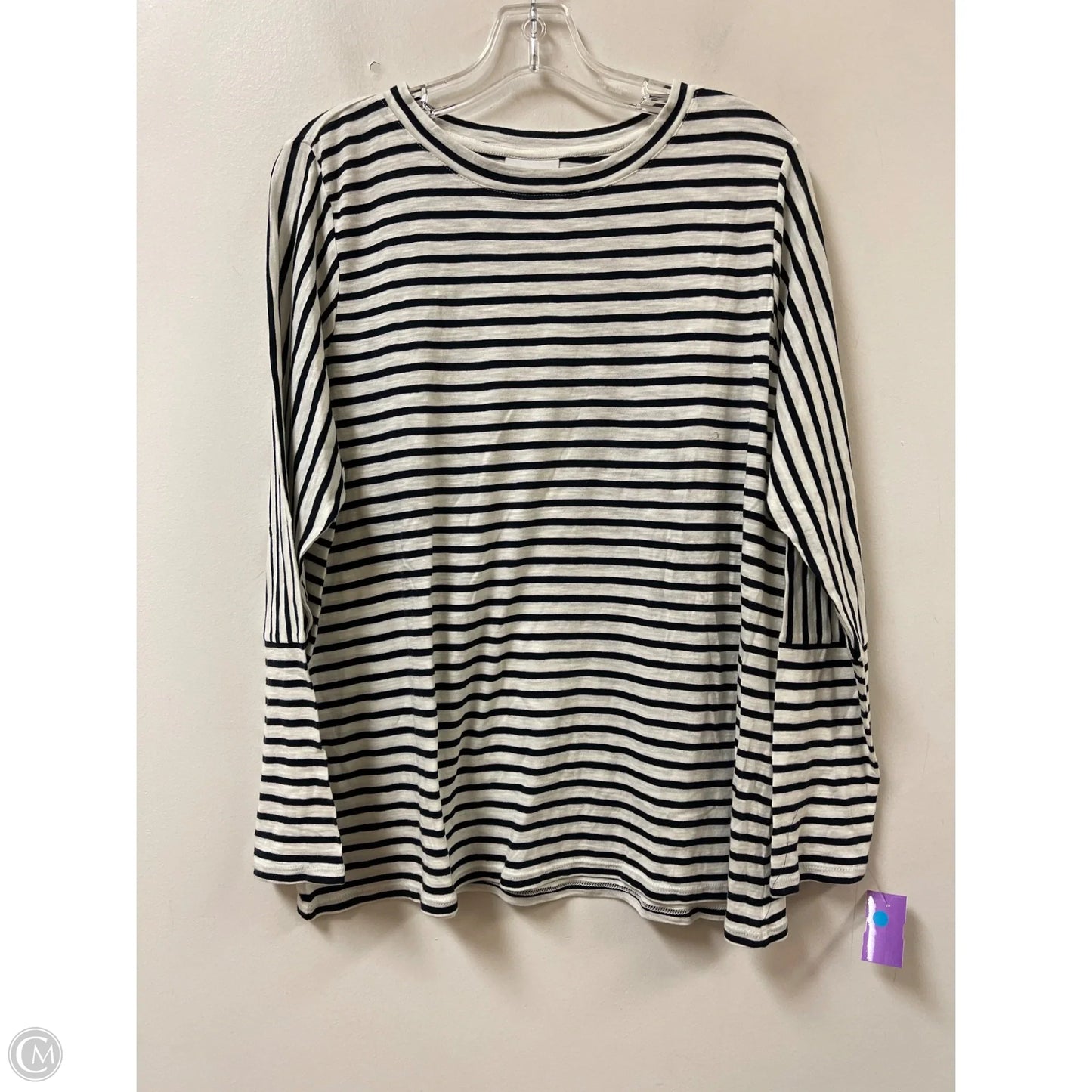 Top Long Sleeve By J. Jill In Striped Pattern, Size: L