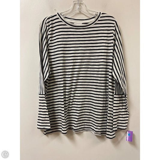 Top Long Sleeve By J. Jill In Striped Pattern, Size: L