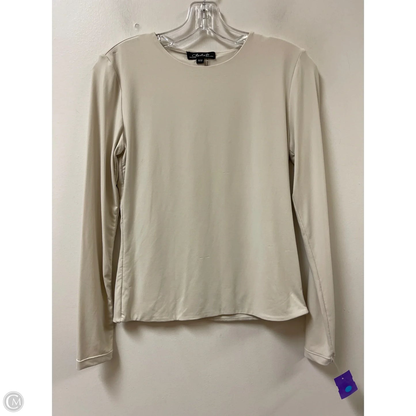 Top Long Sleeve By Charlie B In Tan, Size: M