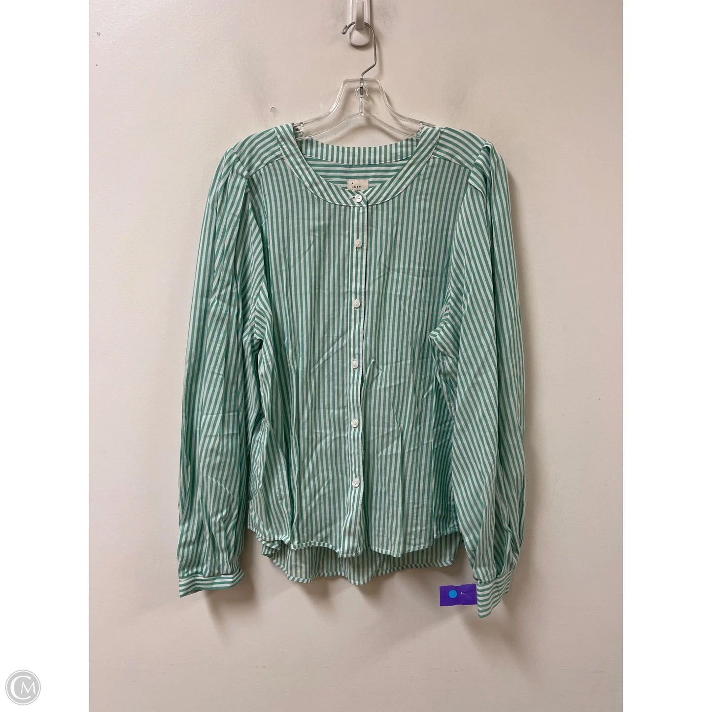 Blouse Long Sleeve By A New Day In Green, Size: 2x