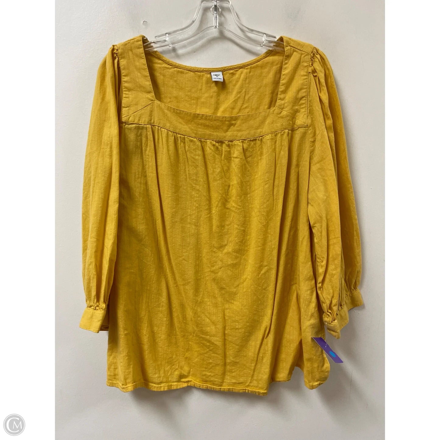Top Long Sleeve By Old Navy In Yellow, Size: Xl