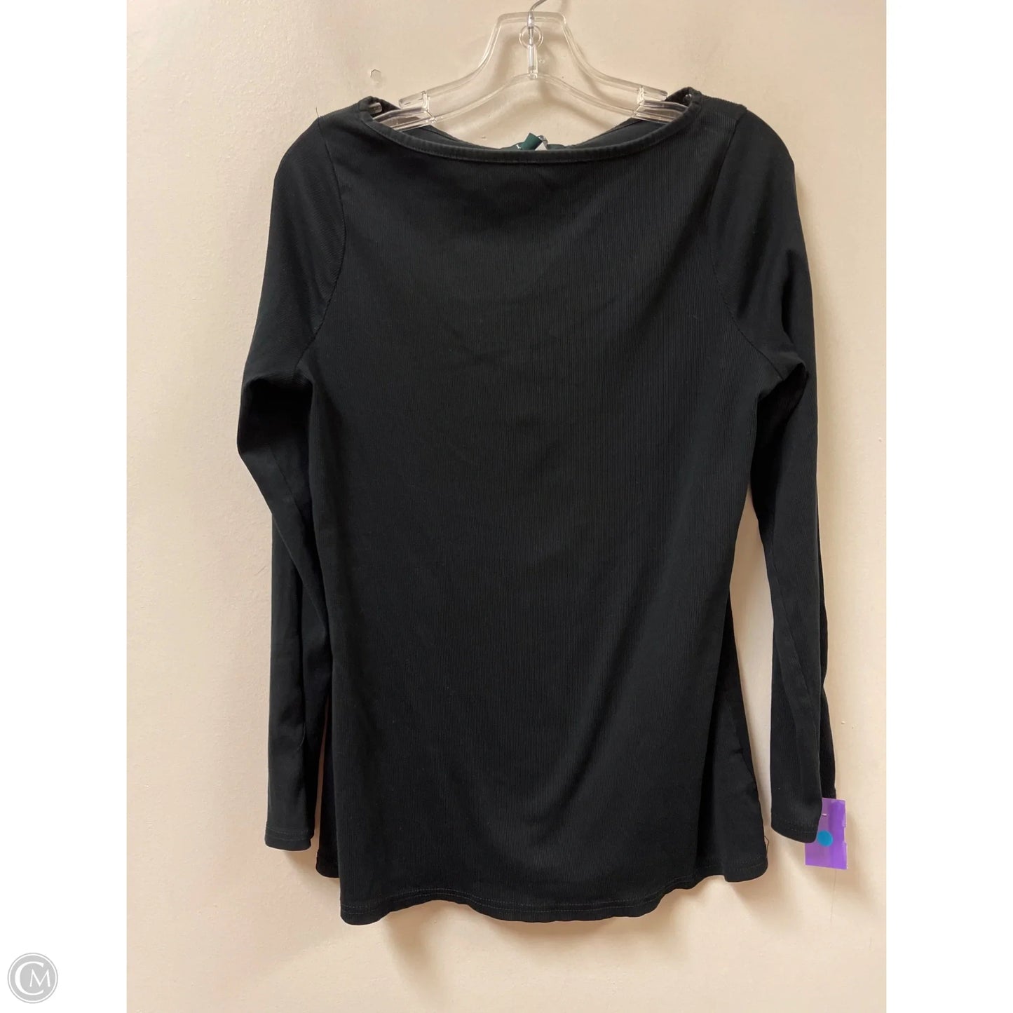 Top Long Sleeve By Lauren By Ralph Lauren In Black, Size: 1x