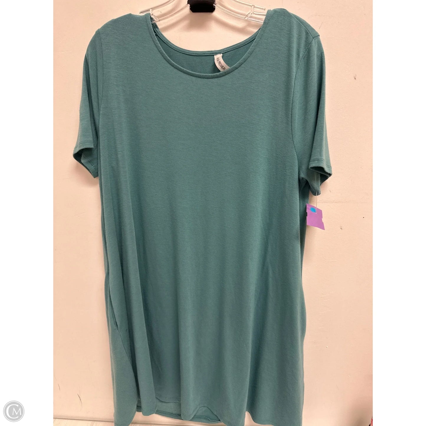 Tunic Short Sleeve By Zenana In Green, Size: 1x