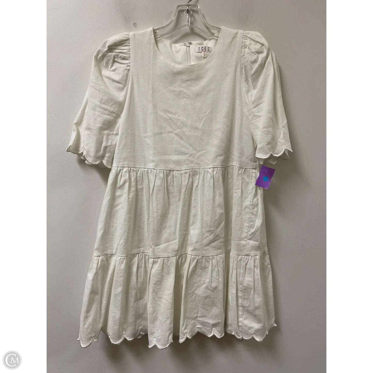 Dress Casual Midi By Tcec In White, Size: M