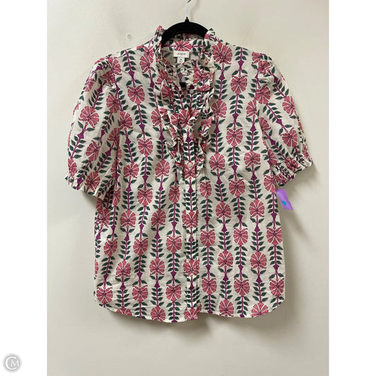 Top Short Sleeve By J. Crew In Floral Print, Size: S
