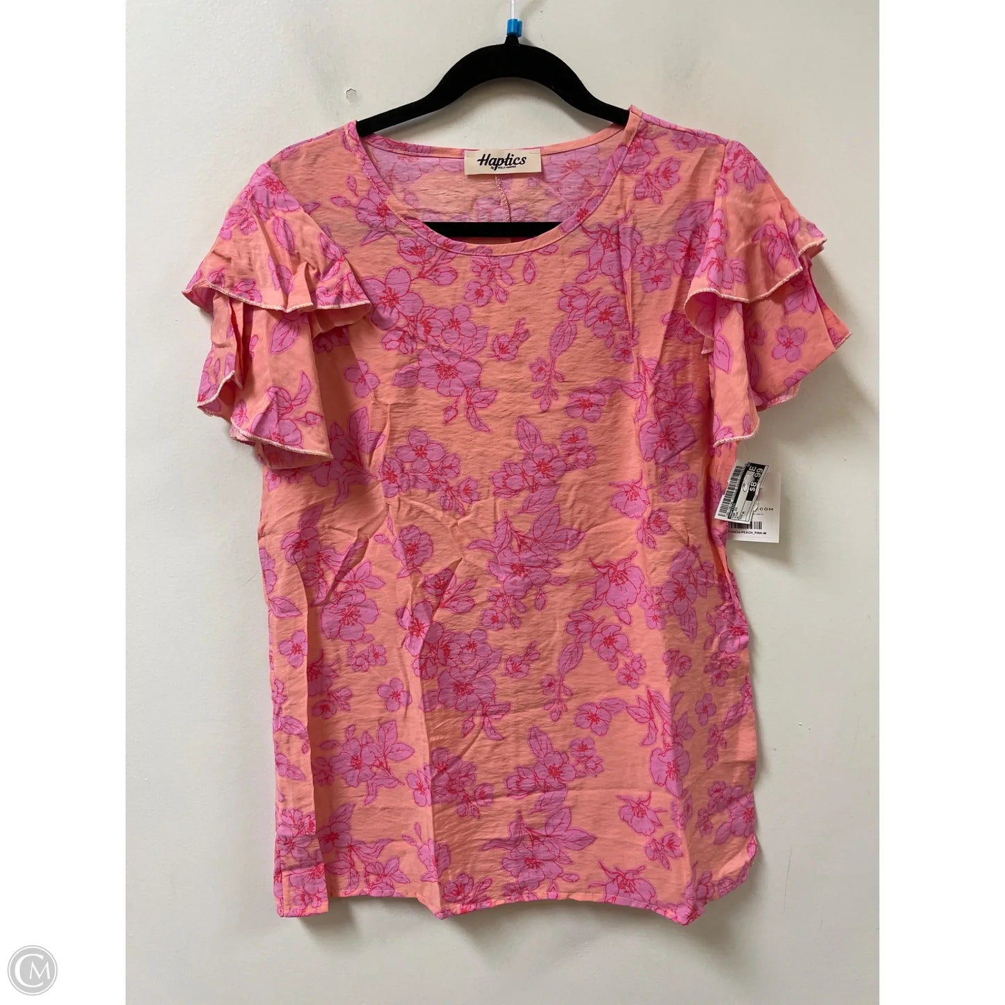 Top Short Sleeve By Haptics In Pink, Size: M
