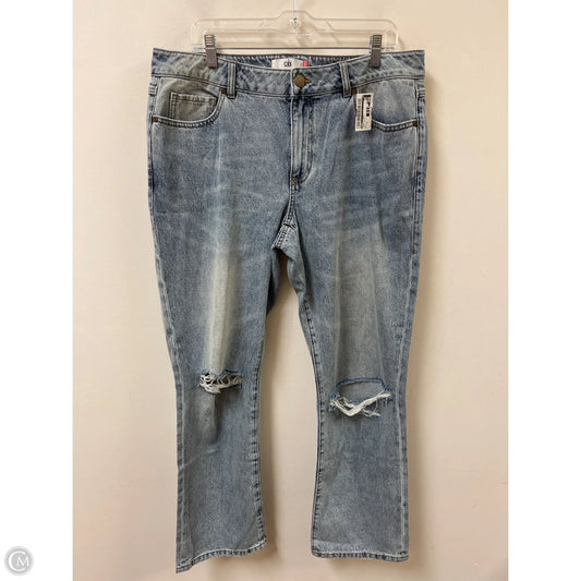 Jeans Flared By Cabi In Blue Denim, Size: 12