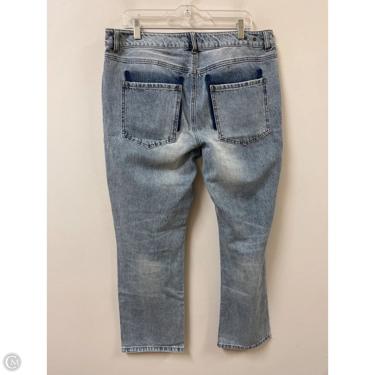 Jeans Flared By Cabi In Blue Denim, Size: 12