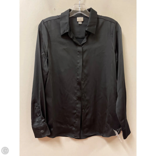 Blouse Long Sleeve By A New Day In Black, Size: S