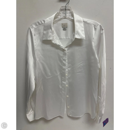 Blouse Long Sleeve By A New Day In White, Size: S