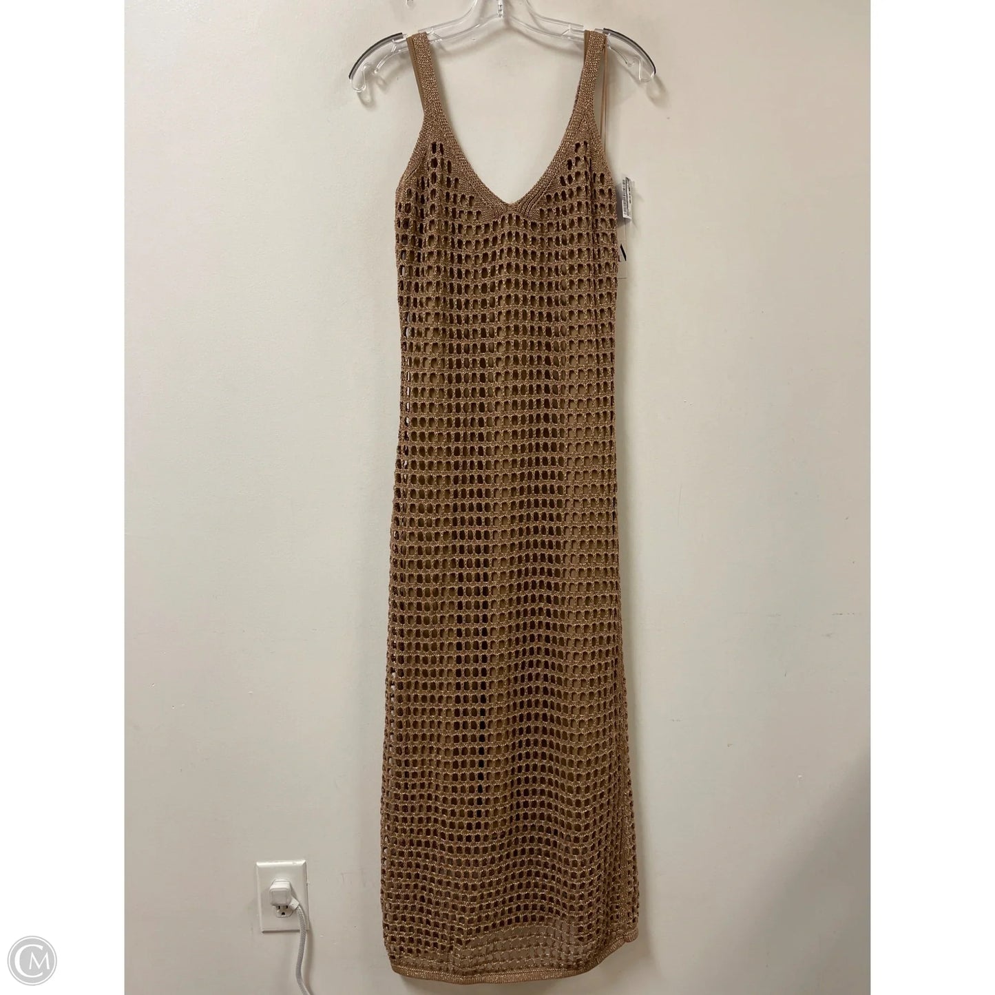 Dress Casual Maxi By Zara In Tan, Size: S