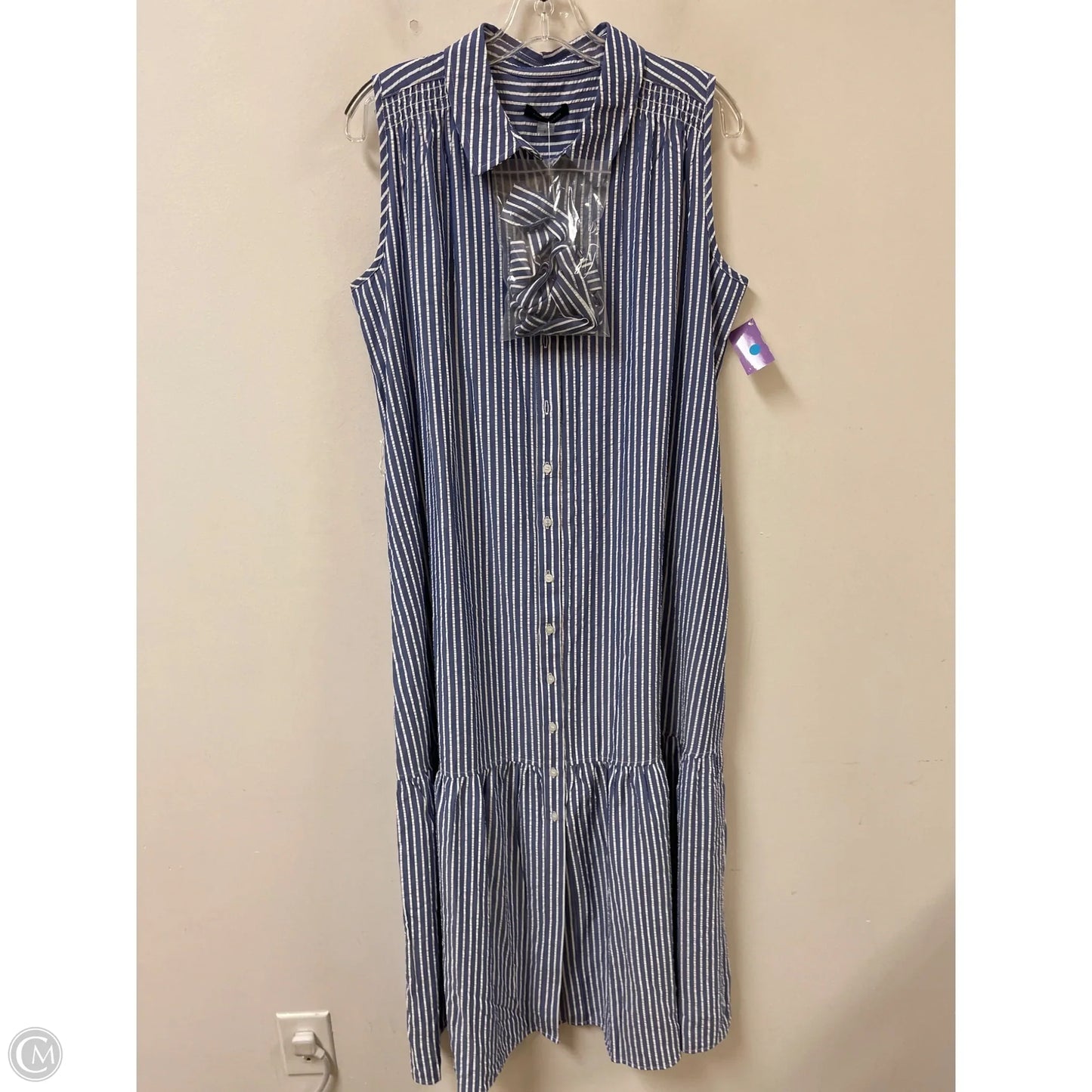 Dress Casual Maxi By Tommy Hilfiger In Navy, Size: M