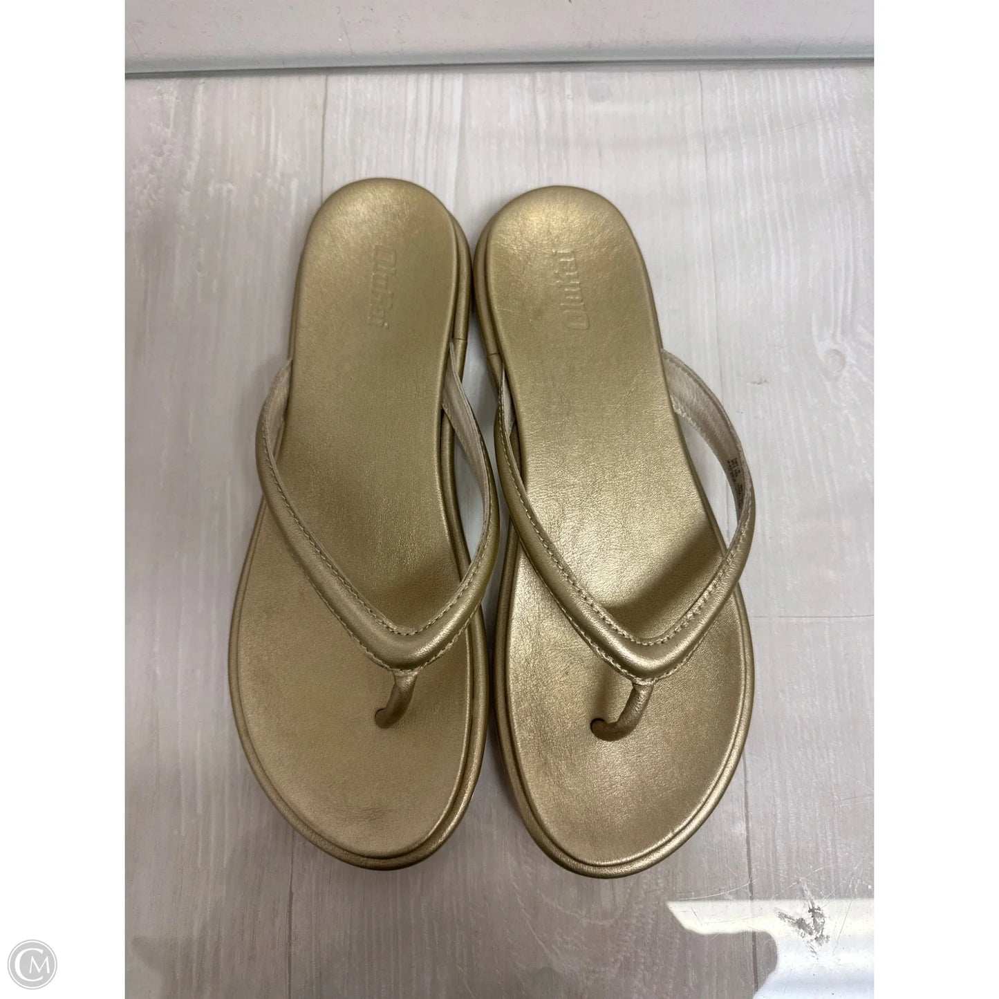Sandals Flip Flops By Olukai In Gold, Size: 9