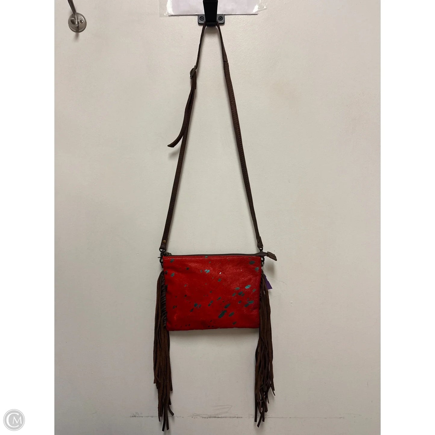 Handbag Leather By Clothes Mentor, Size: Medium