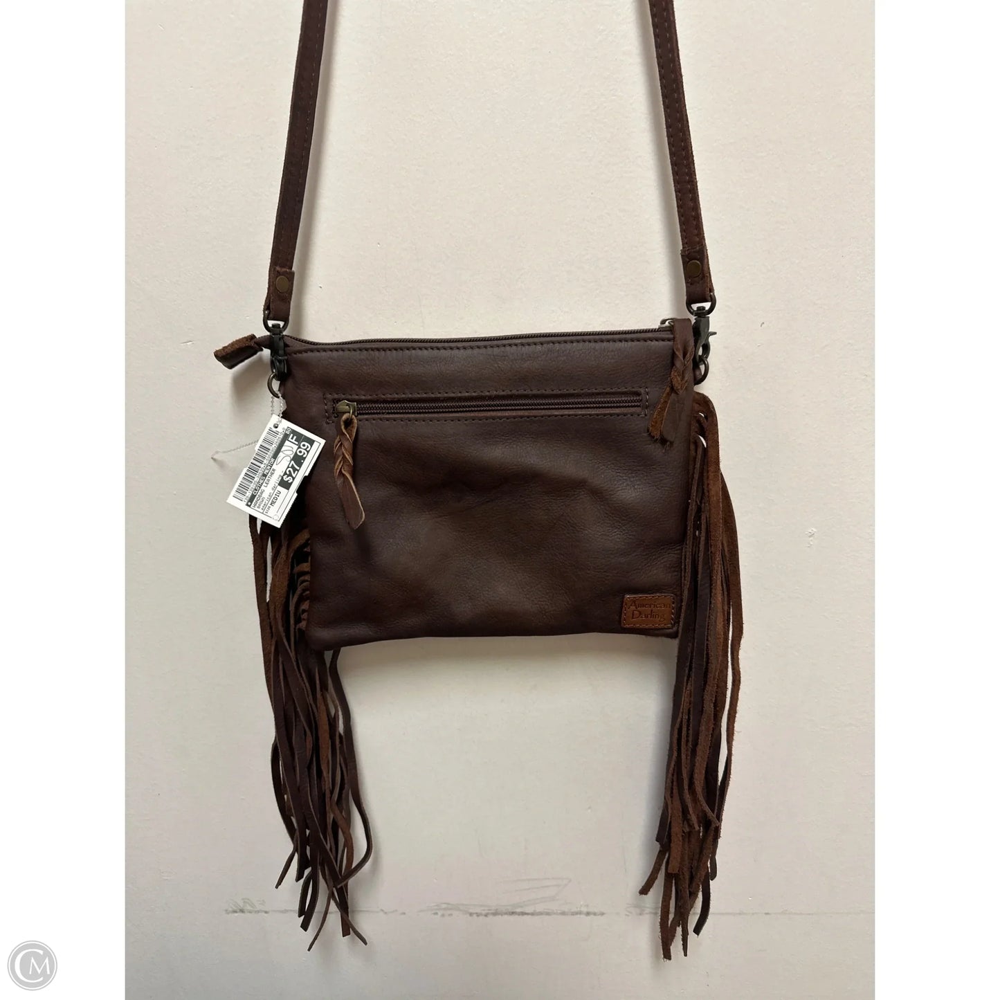 Handbag Leather By Clothes Mentor, Size: Medium