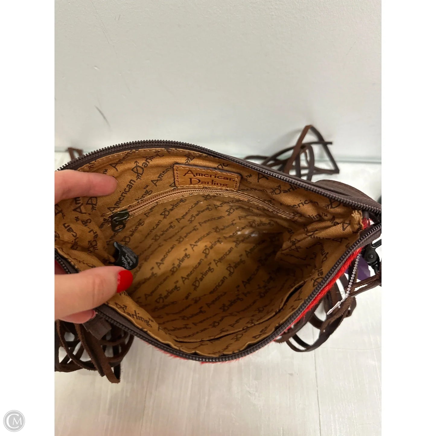Handbag Leather By Clothes Mentor, Size: Medium