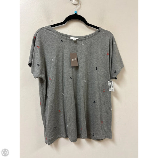 Top Short Sleeve By J. Jill In Grey, Size: M