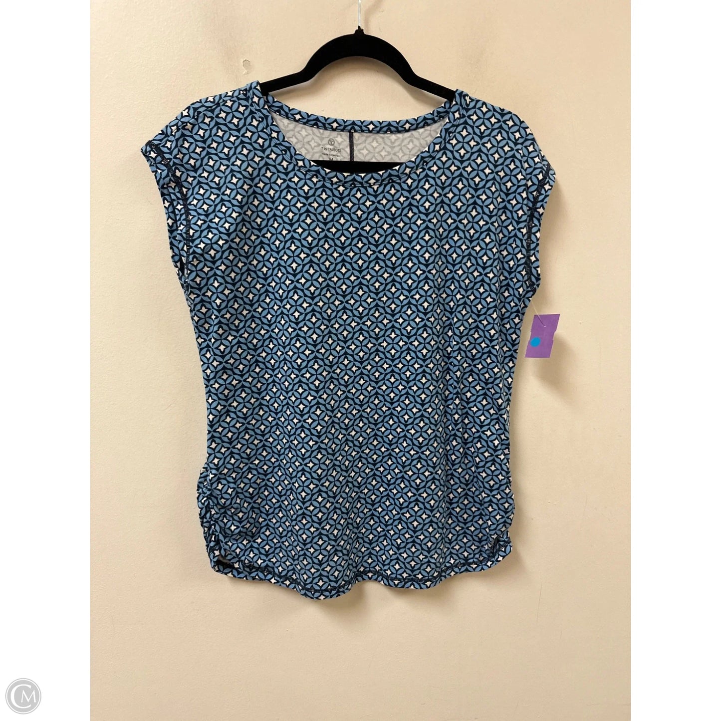 Top Short Sleeve By Talbots In Blue, Size: M