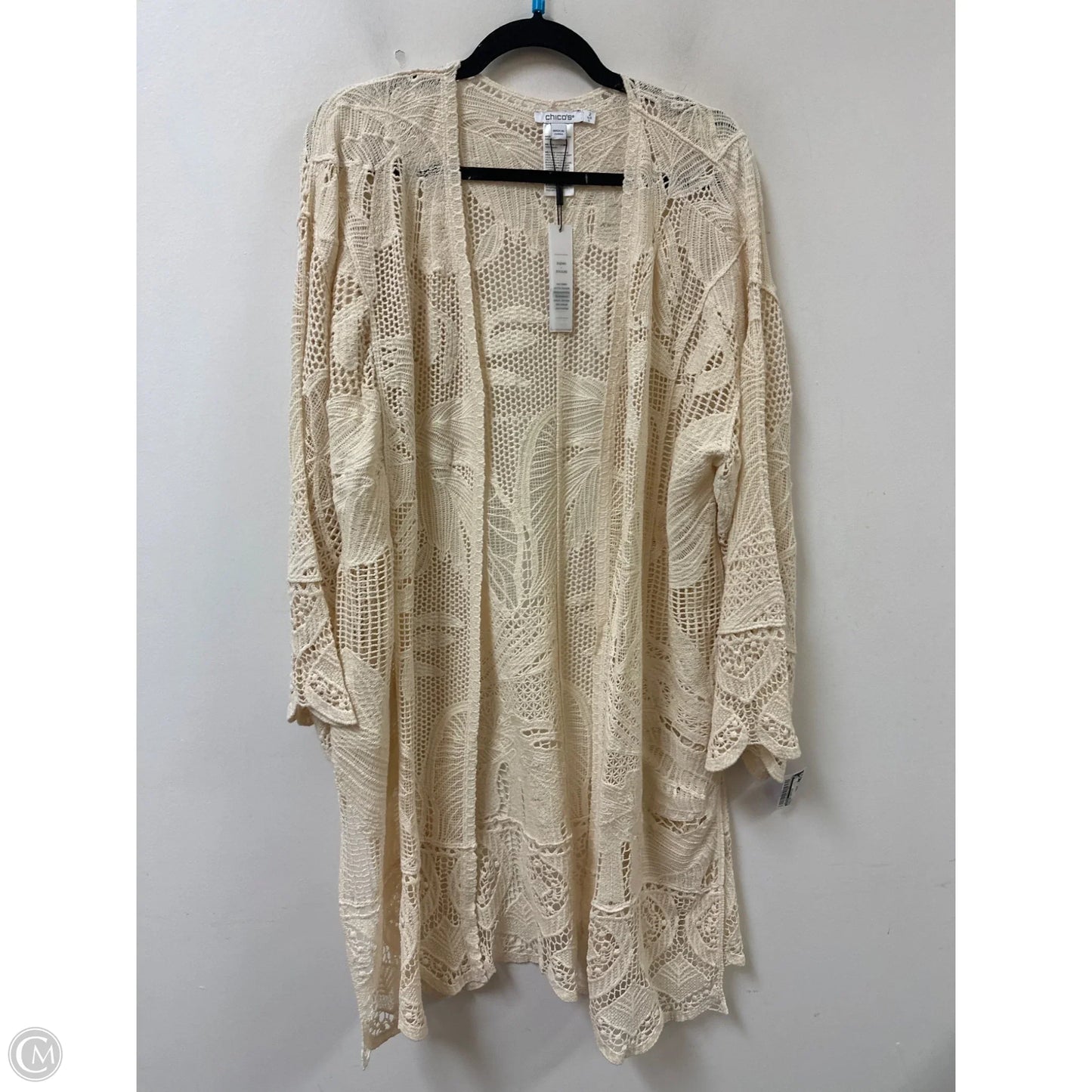 Sweater Cardigan By Chicos In Cream, Size: L