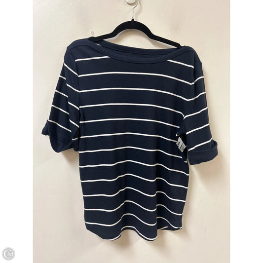 Top Short Sleeve By Talbots In Navy, Size: Xl