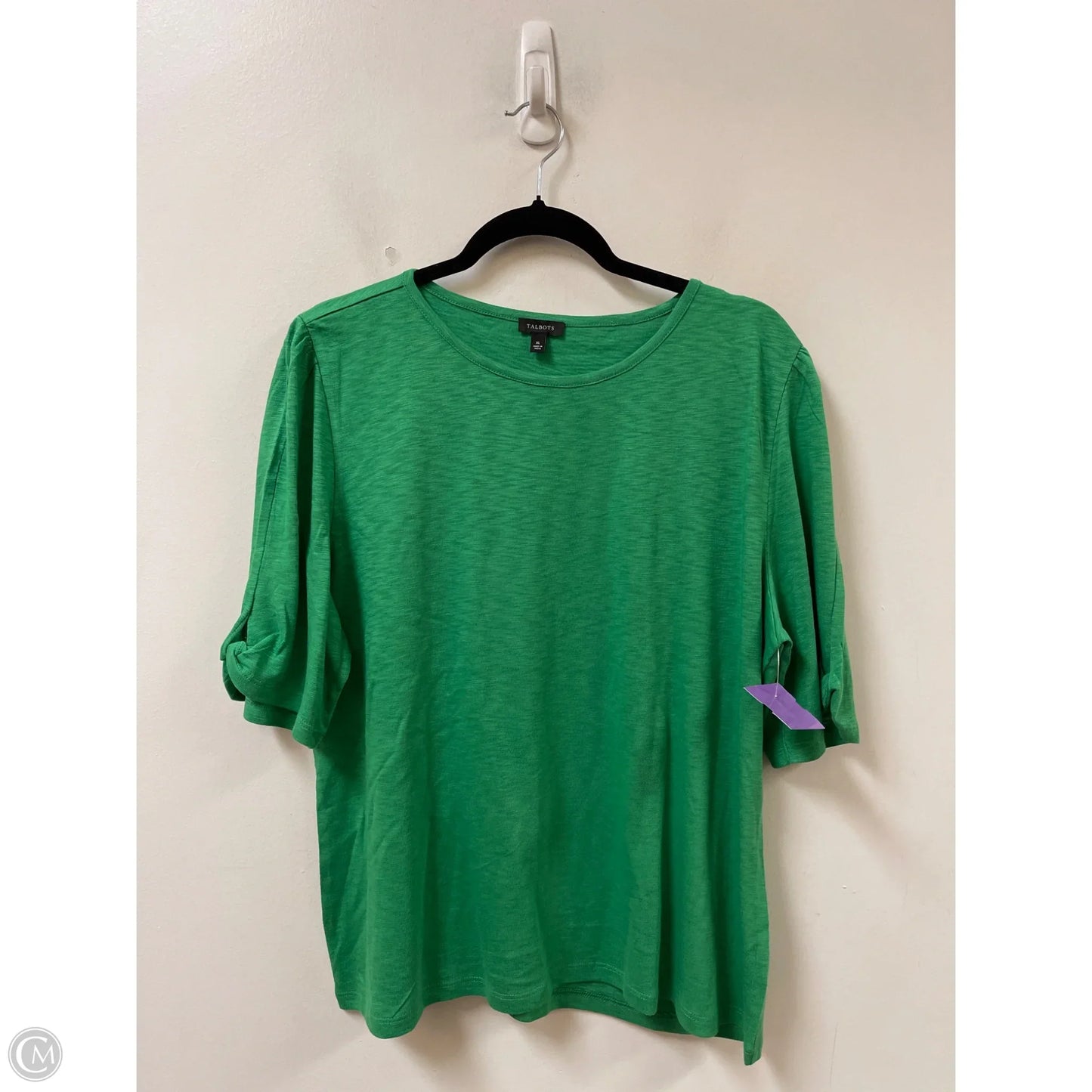 Top Short Sleeve By Talbots In Green, Size: Xl