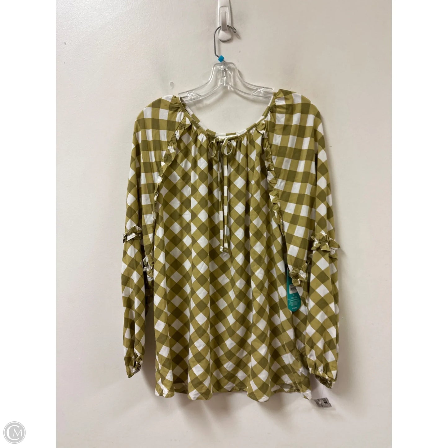 Top Long Sleeve By The Pioneer Woman In Green, Size: L