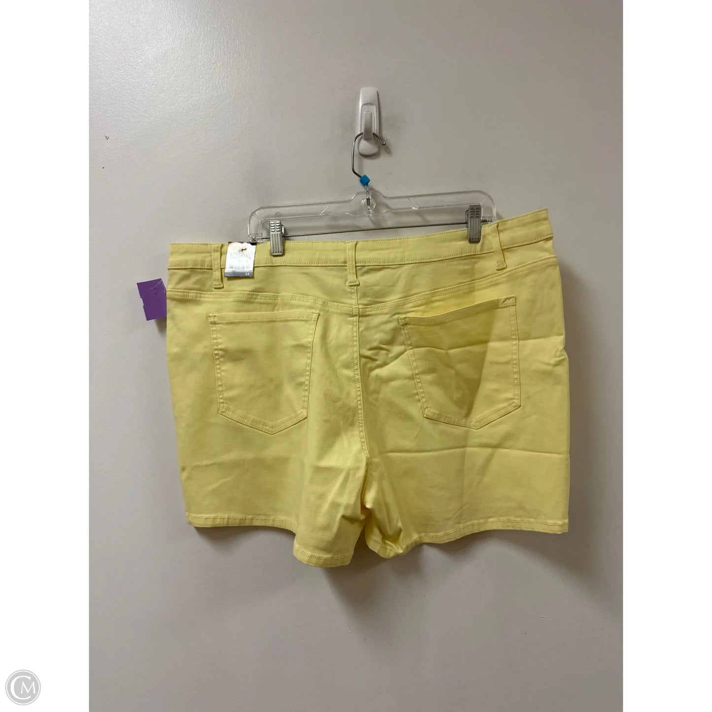 Shortalls By Clothes Mentor In Yellow, Size: 22