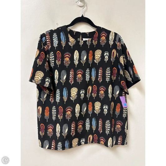 Top Short Sleeve By Yves Saint Clair In Black, Size: L