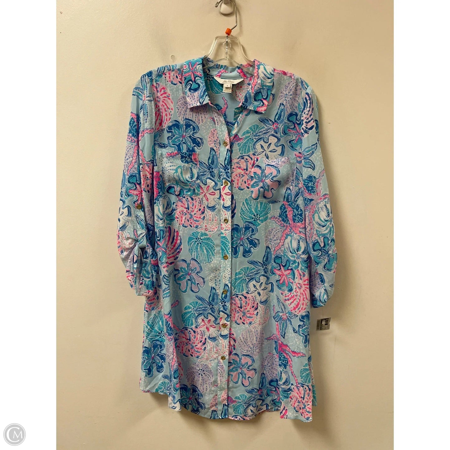 Dress Designer By Lilly Pulitzer In Blue & Pink, Size: S
