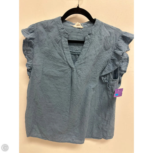 Top Short Sleeve By Andree By Unit In Blue, Size: M