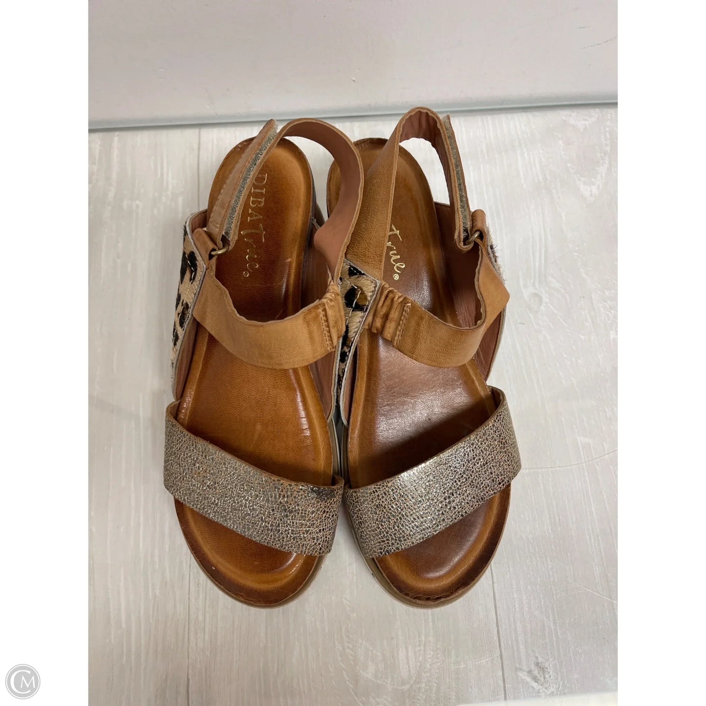 Shoes Heels Wedge By Diba In Gold, Size: 8.5