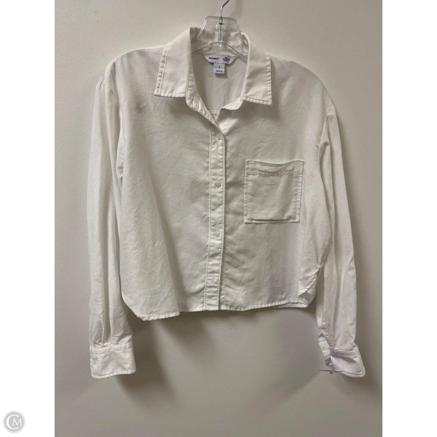 Top Long Sleeve By Old Navy In White, Size: S
